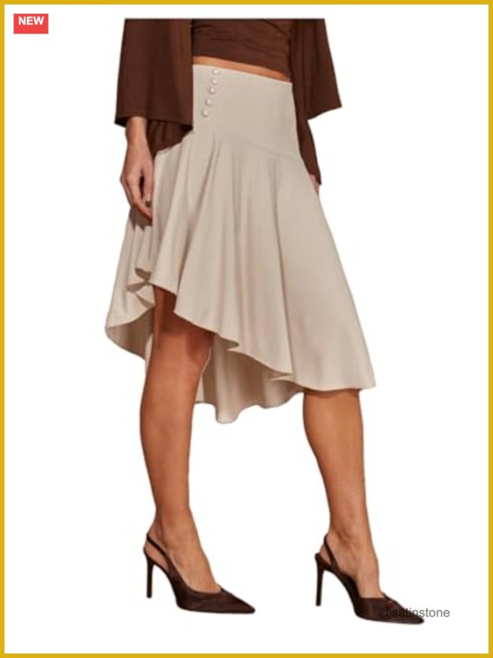 Y2K Asymmetrical Flowy Midi Skirt Low Rise Summer Elegant Night Out